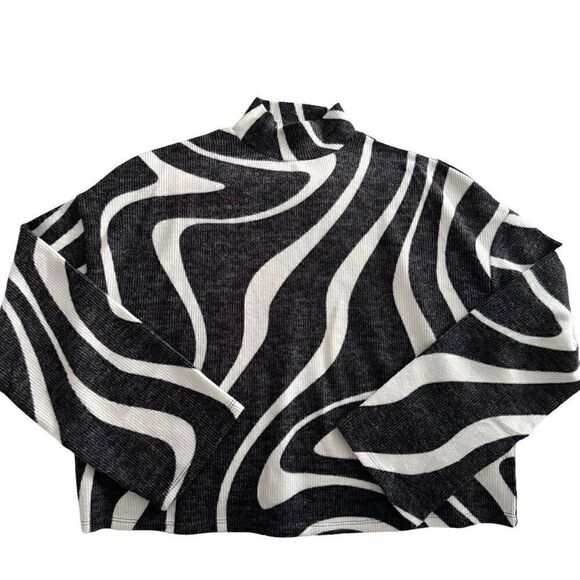 Amisu Geometric Cropped Sweater XS - Picture 1 of 5